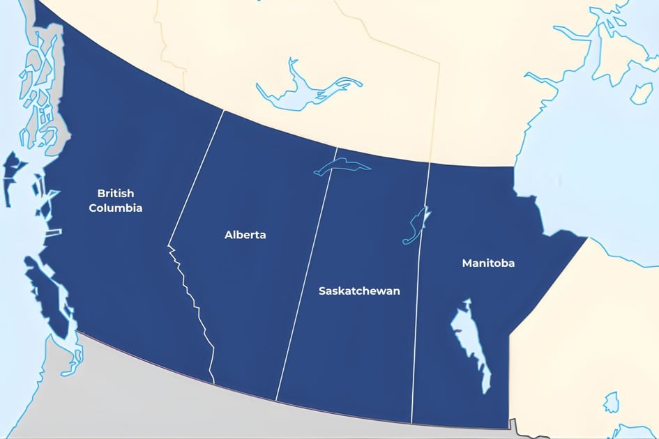 Western Canada Map