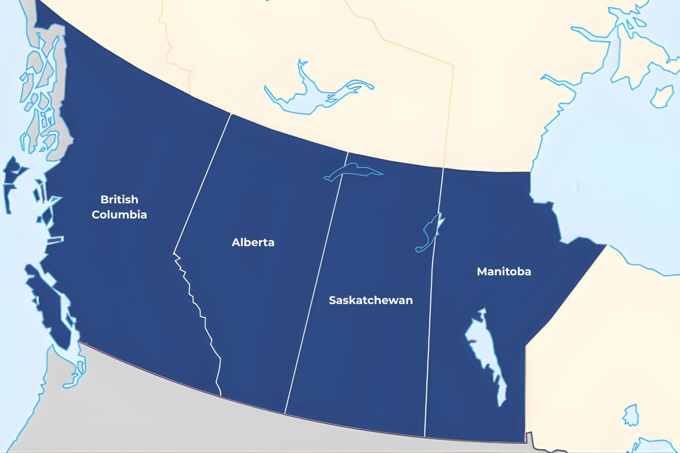 Western Canada Map
